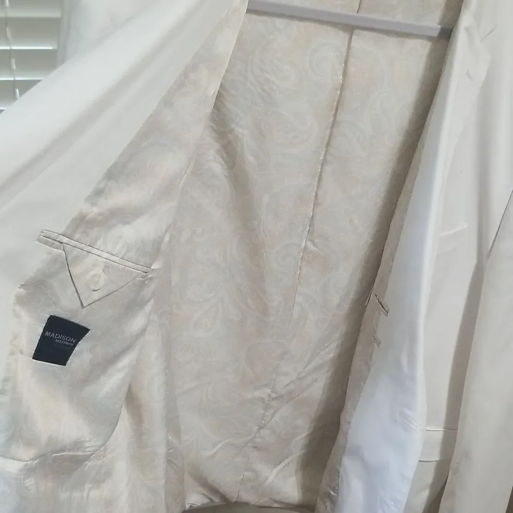 Madison Modern Fit White Blazer Size 52 R